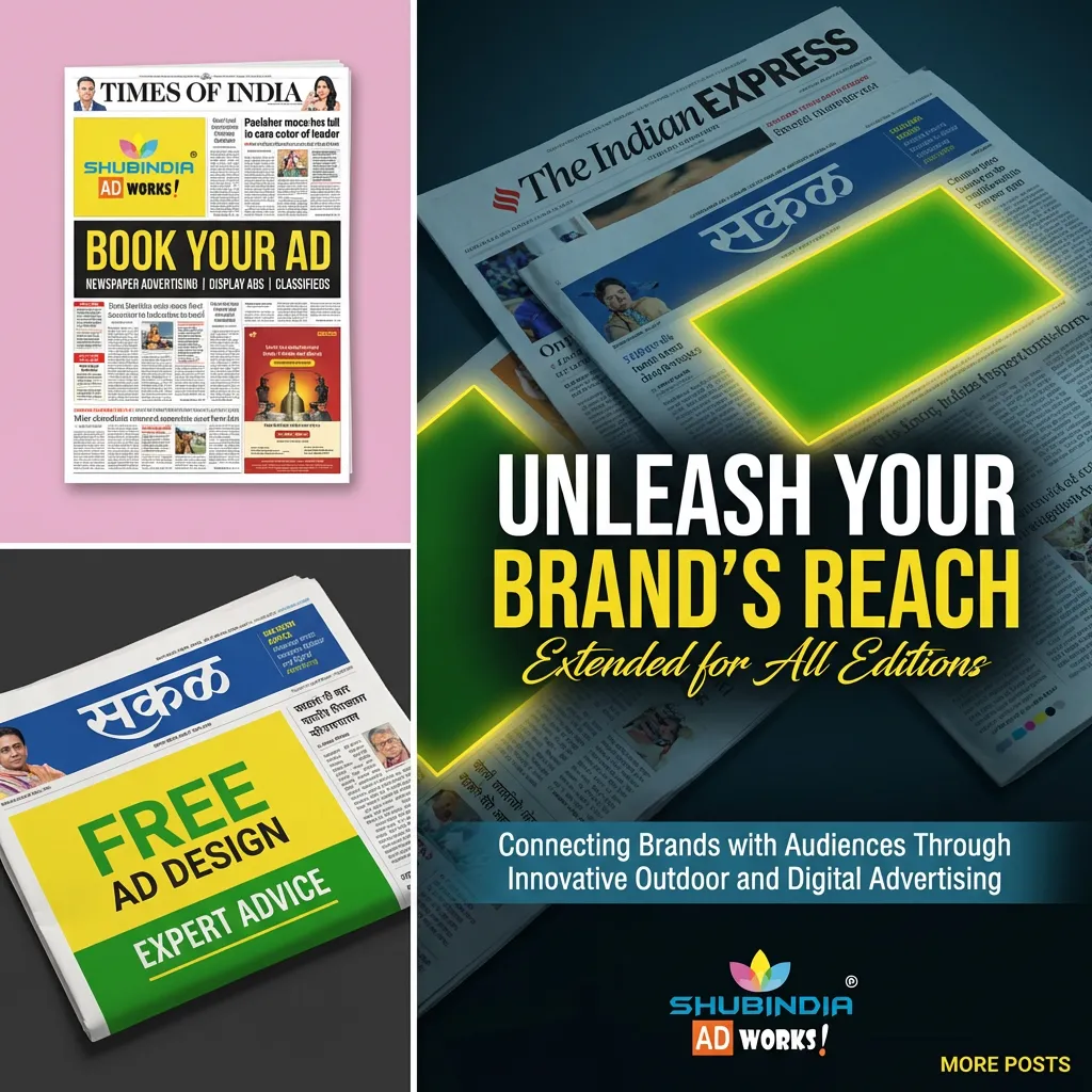 Unleash your brand's reach with all-editions newspaper advertising by Shubindia Ad Works