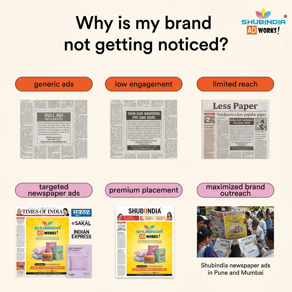 Why is your brand not getting noticed? Targeted newspaper ads — Shubindia Ad Works