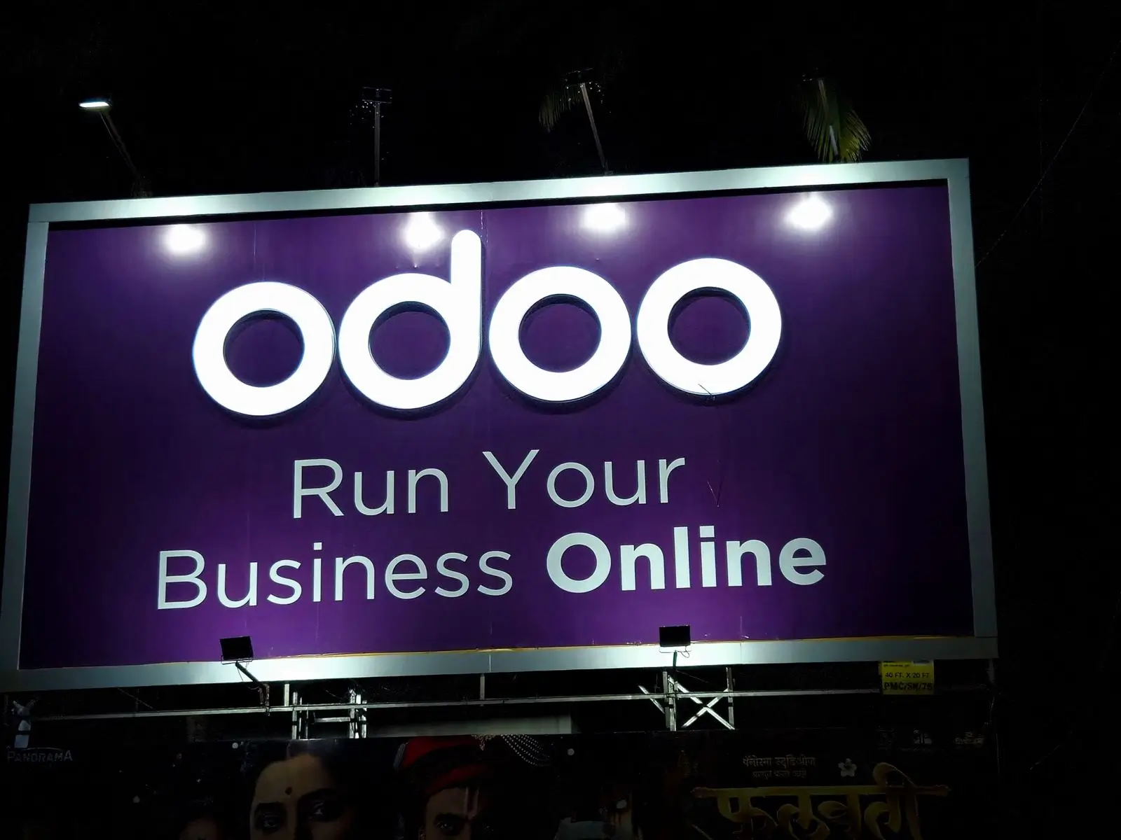 Odoo Run Your Business Online - 3D anamorphic hoarding campaign in Pune by Shubindia Ad Works