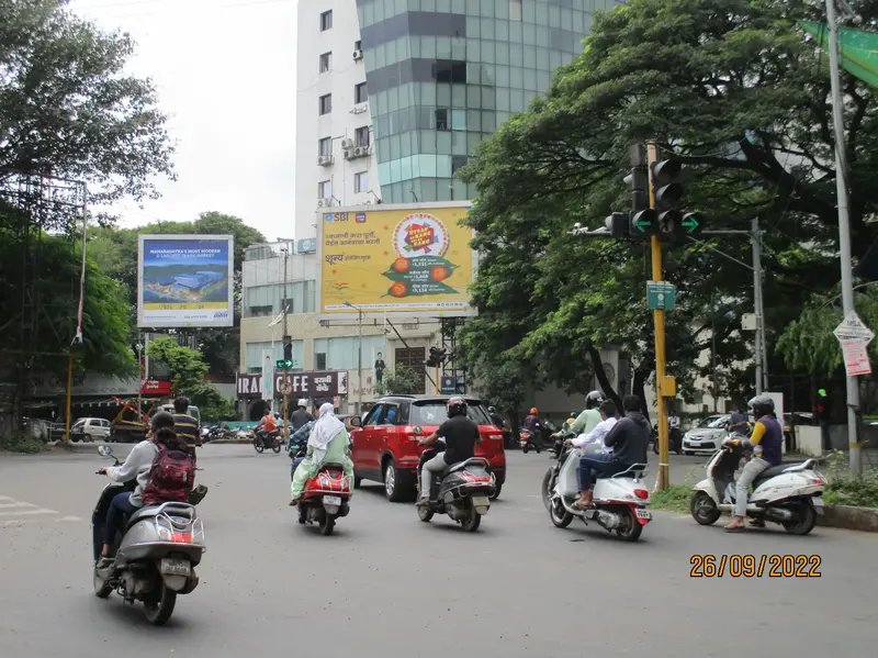 SBI 30x20 ft lit hoarding at Camp, Pune - hyper-local outdoor advertising campaign by Shubindia Ad Works