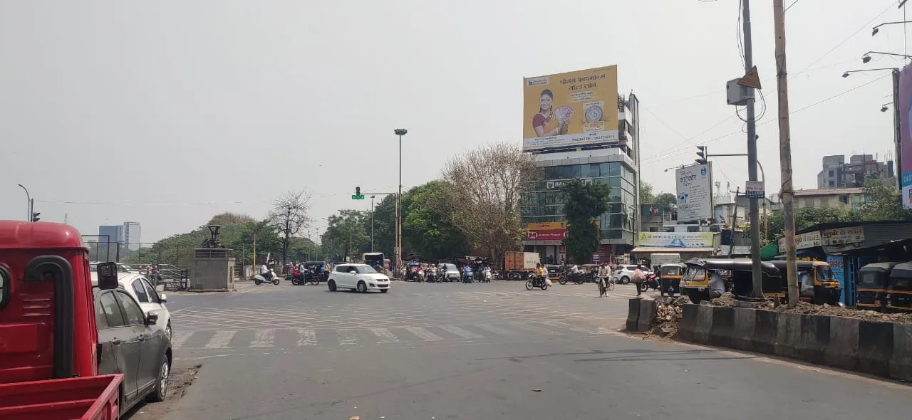 Shriram Finance 40x30 ft hoarding at Kumbharwada, Pune - outdoor advertising campaign by Shubindia Ad Works