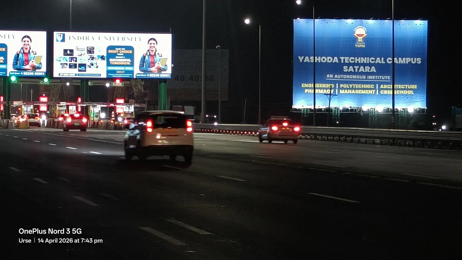 Yashoda Technical Campus Satara A-Plus category hoarding on Pune-Mumbai Expressway by Shubindia Ad Works